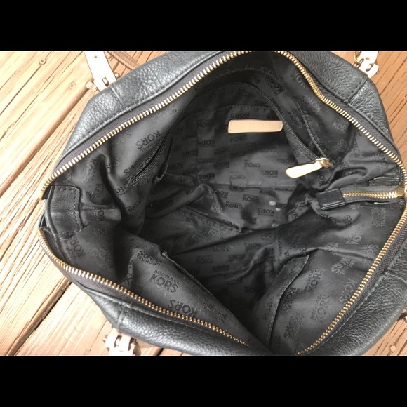 Michael Kors Black and Tan Satchel - Picture 4 of 5